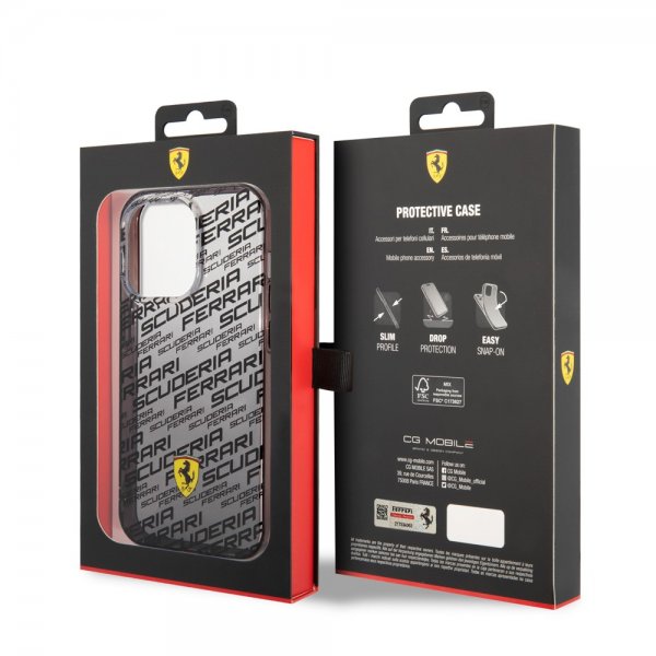 Ferrari iPhone 14 Pro Kuoret Gradient Scuderia Musta
