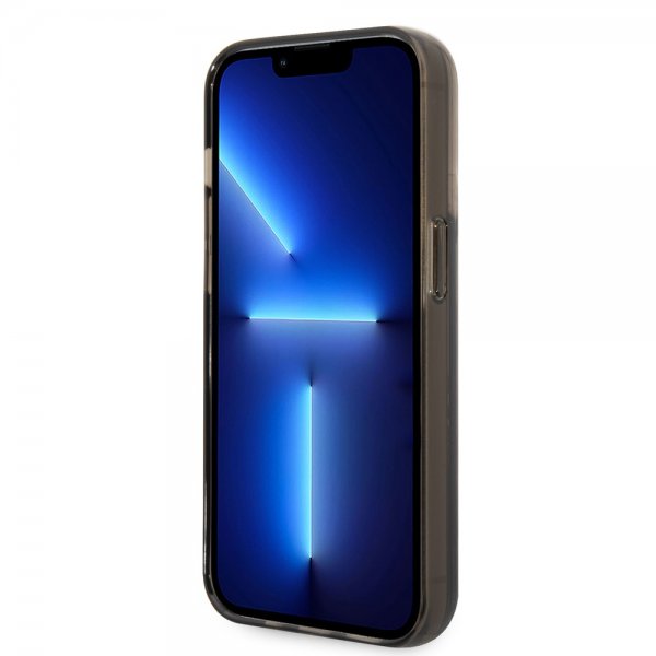 Guess iPhone 14 Pro Kuoret Liquid Glitter Translucent Musta