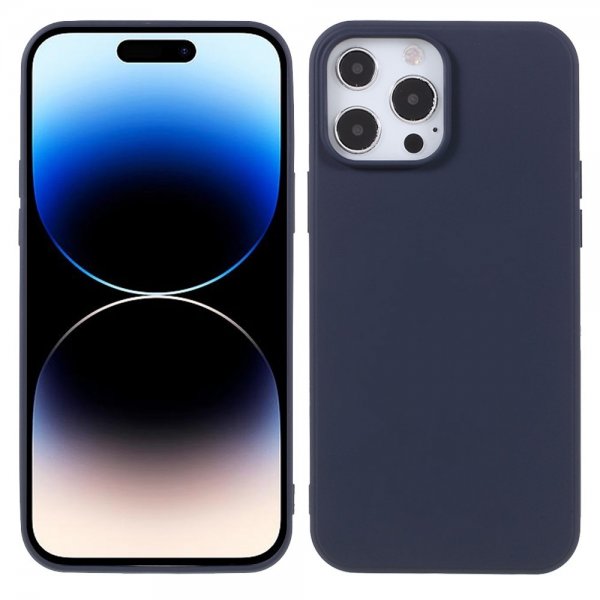 X-Level iPhone 14 Pro Kuori Liquid Silicone Tumman sininen