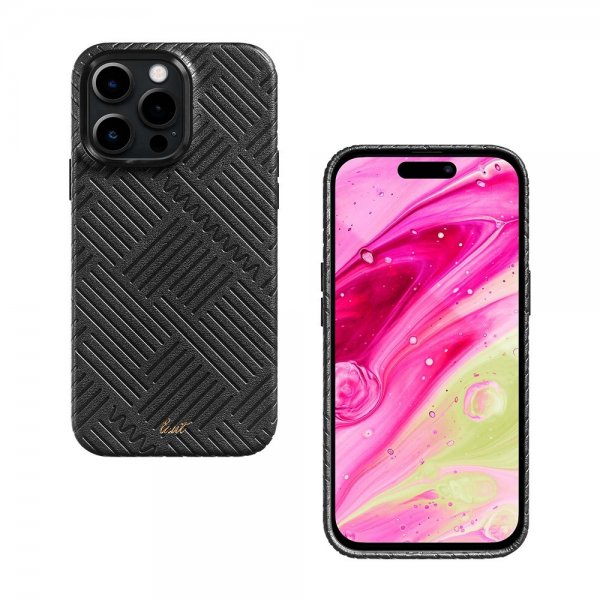 LAUT iPhone 14 Pro -suojakuori Motif MagSafe Black Lines