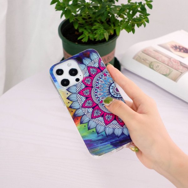 iPhone 14 Pro Kuoret Kuvio Sininen Mandala