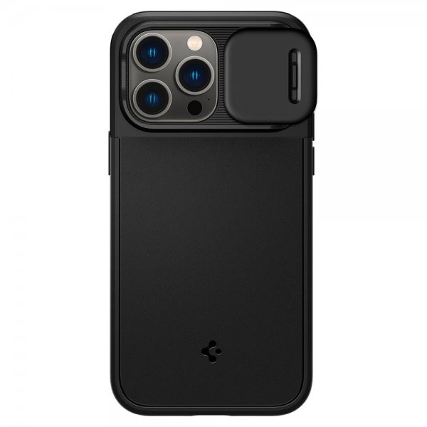 Spigen iPhone 14 Pro -suojakuori Optik Armor MagFit Musta