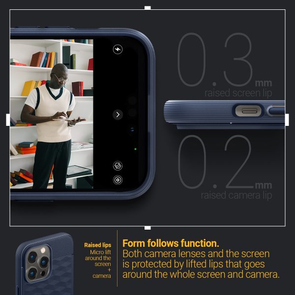 Caseology iPhone 14 Pro -suojakuori Parallax Mag Midnight Blue