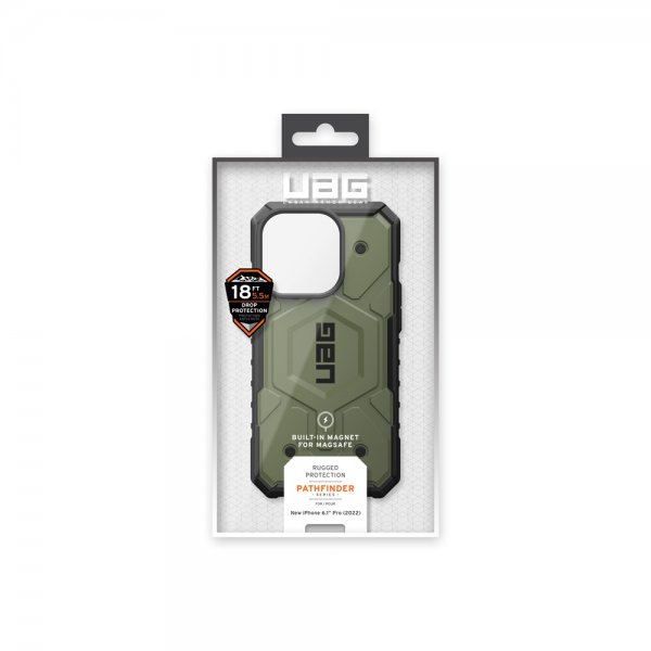 Urban Armor Gear (UAG) iPhone 14 Pro -suojakuori Pathfinder MagSafe Olive