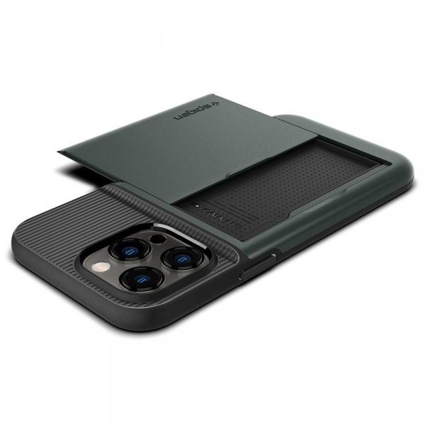 Spigen iPhone 14 Pro -suojakuori Slim Armor CS Abyss Green