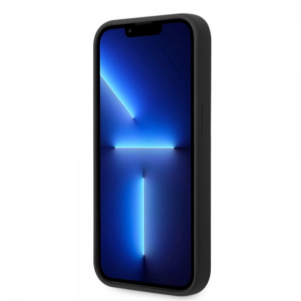BMW iPhone 14 Pro -suojakuori, Tricolor Line & Logo, musta