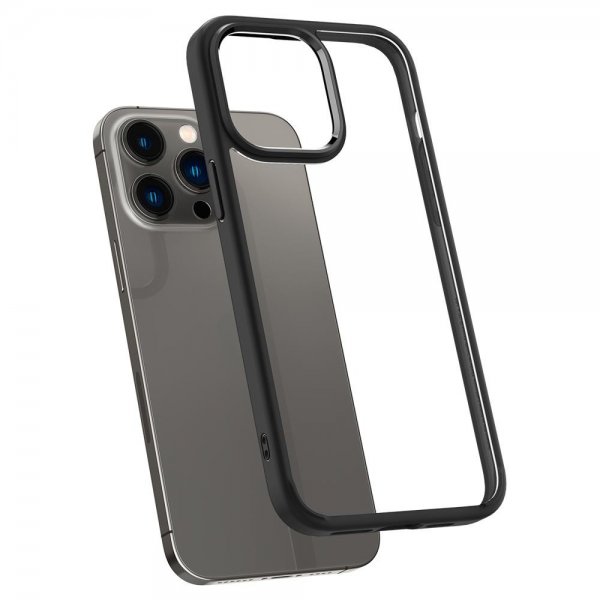 Spigen iPhone 14 Pro -kuori, Ultra Hybrid, mattamusta