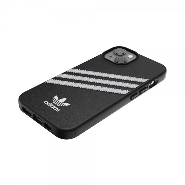 Adidas iPhone 14 -kuori 3 Stripes Snap Case, musta/valkoinen