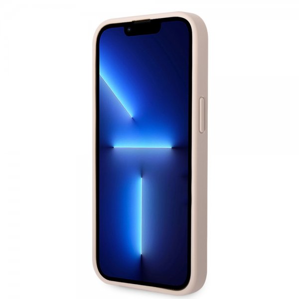Guess iPhone 14 Suojakuori Big Metal Logo Vaaleanpunainen