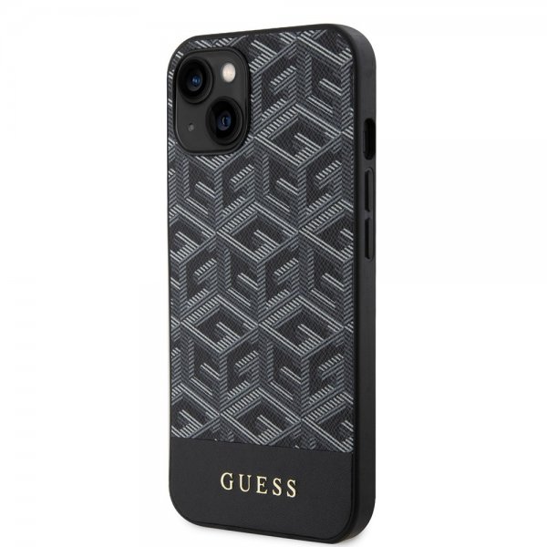 Guess iPhone 14 -suojakuori G Cube MagSafe Musta
