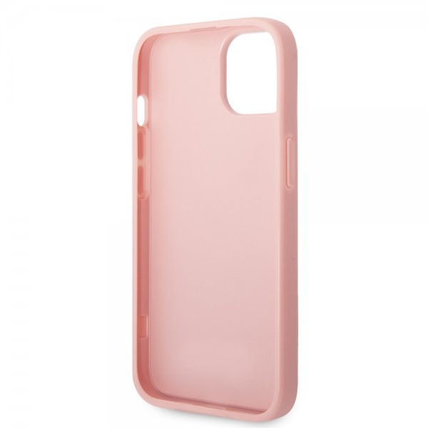 Guess iPhone 14 Suojakuori Glitter Flakes Metal Logo Pinkki