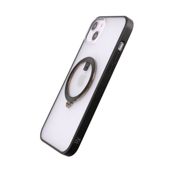 Rvelon iPhone 14 -kuori MagSafe-rengas musta