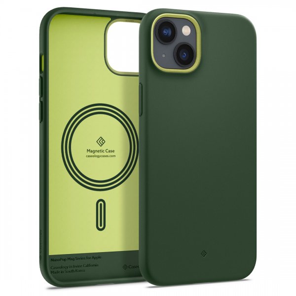 Caseology iPhone 14 -suojakuori Nano Pop Mag Avo Green