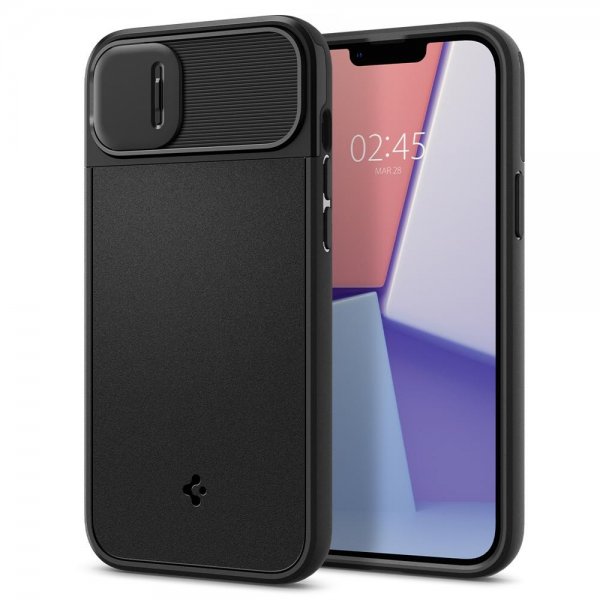 Spigen iPhone 14 Suojakuori Optik Armor MagFit Musta