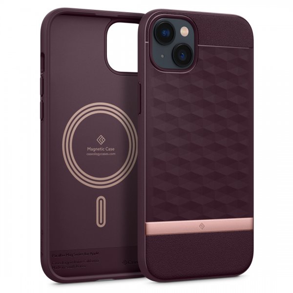 Caseology iPhone 14 Suojakuori Parallax Mag Burgundy Bean