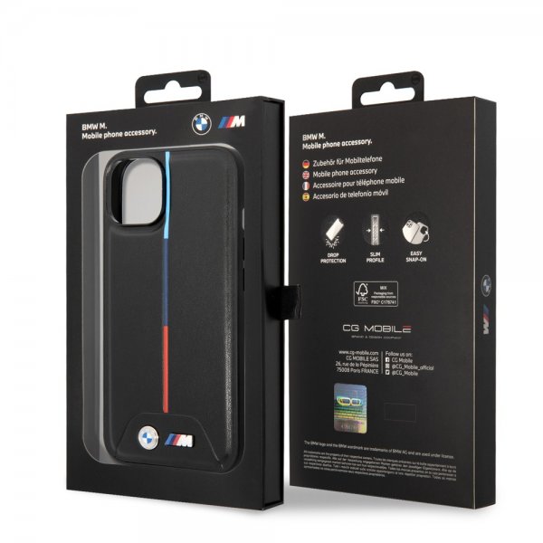 BMW iPhone 14 Quilted kuori musta