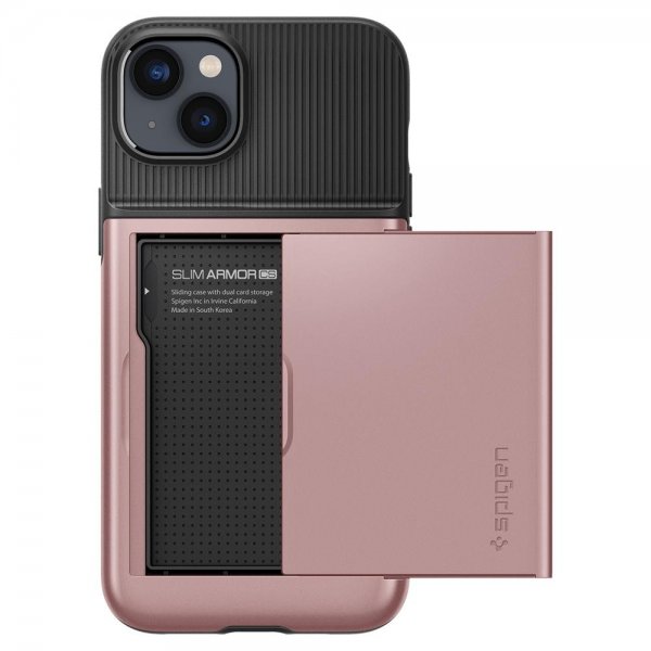 Spigen iPhone 14 -suojakotelo Slim Armor CS ruusukulta