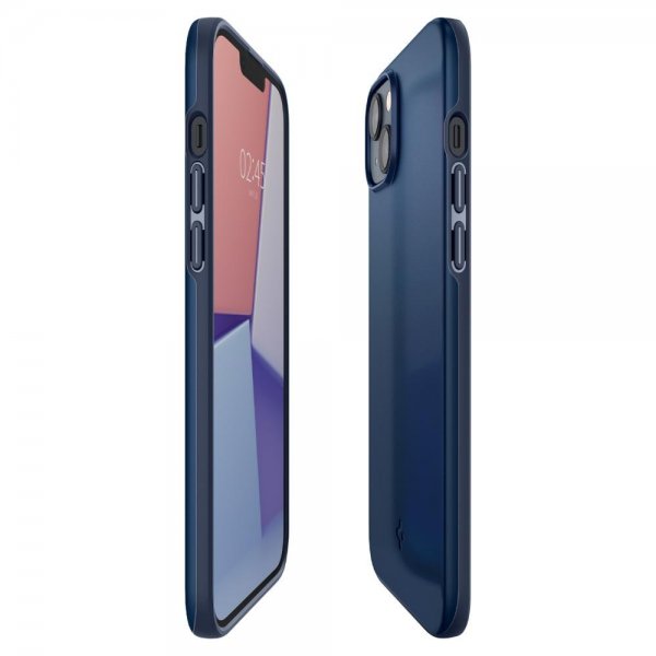 Spigen iPhone 14 -suojakuori Thin Fit Navy Blue