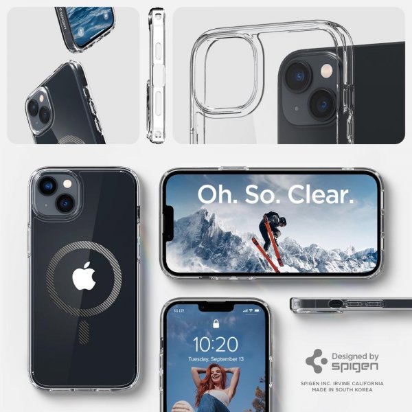 Spigen iPhone 14 Suojakuori Ultra Hybrid MagFit Carbon Fiber