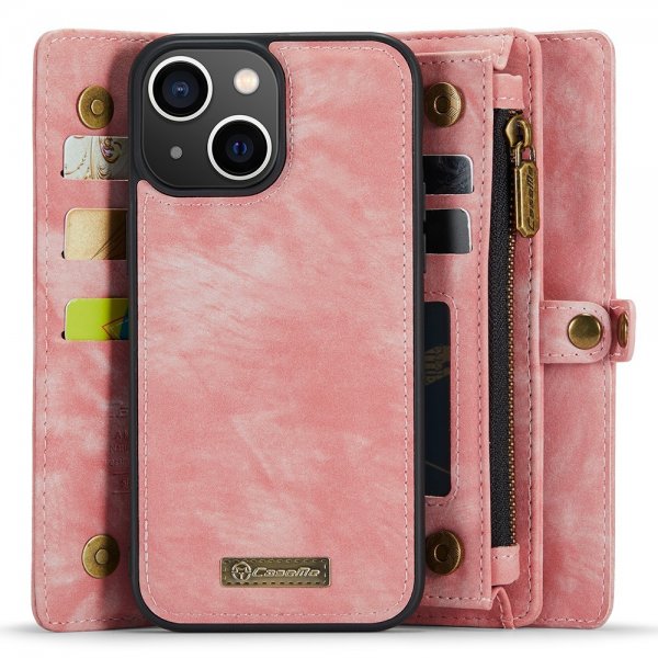 CaseMe iPhone 15 -kotelo 008 Series, irrotettava kuori, vaaleanpunainen