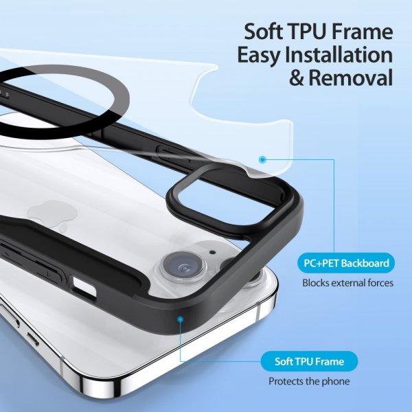 Dux Ducis iPhone 15 -kotelo Skin X Pro Series MagSafe, musta