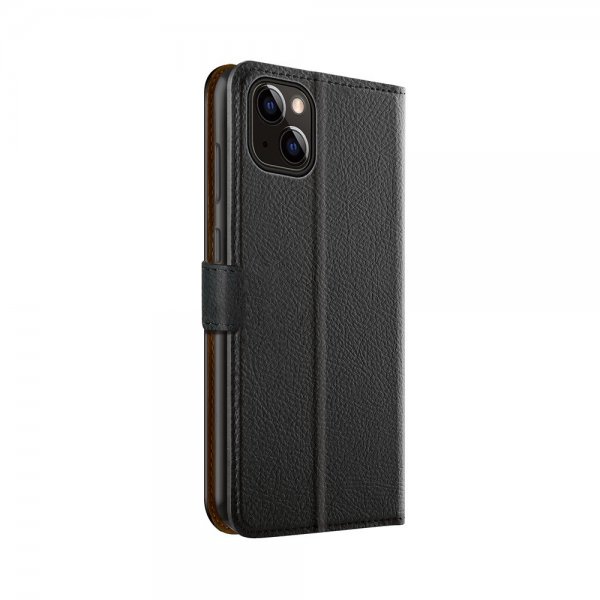 Xqisit iPhone 15 -kotelo Slim Wallet Selection Musta