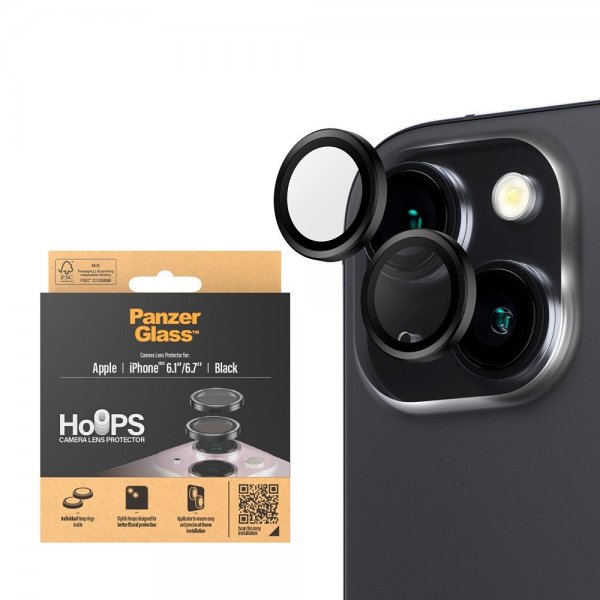 PanzerGlass iPhone 15/iPhone 15 Plus -kameransuoja Hoops