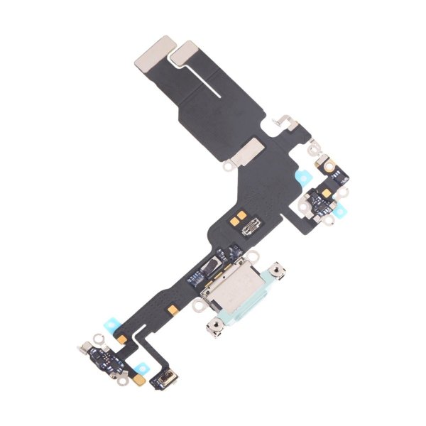 iPhone 15 latausliitin joustokaapelilla - Sininen