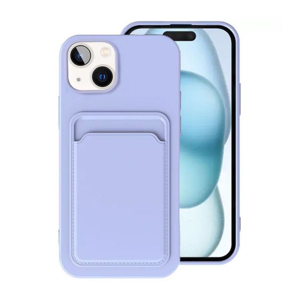 iPhone 15 Kuoret Korttipidike Violetti