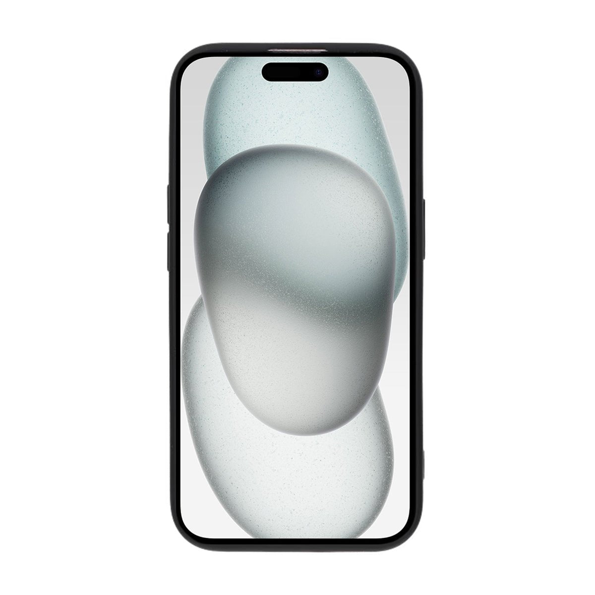 iPhone 15 Kuori Silikoni Korttitasku Musta