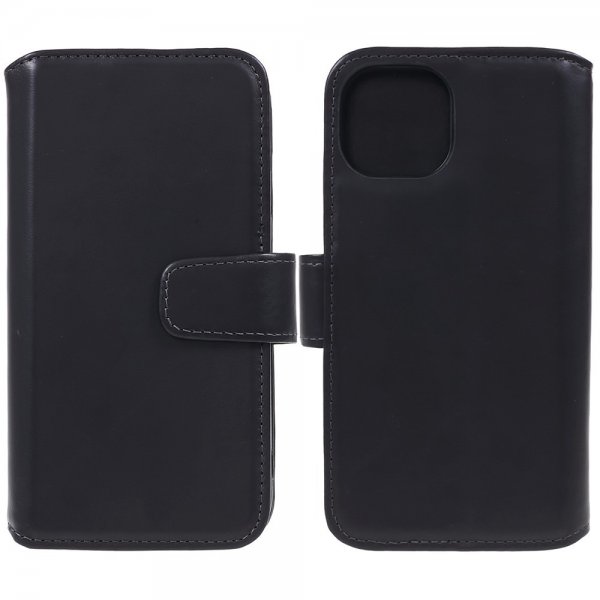 Nordic Covers iPhone 15 Plus -suojakotelo Essential Leather Raven Black
