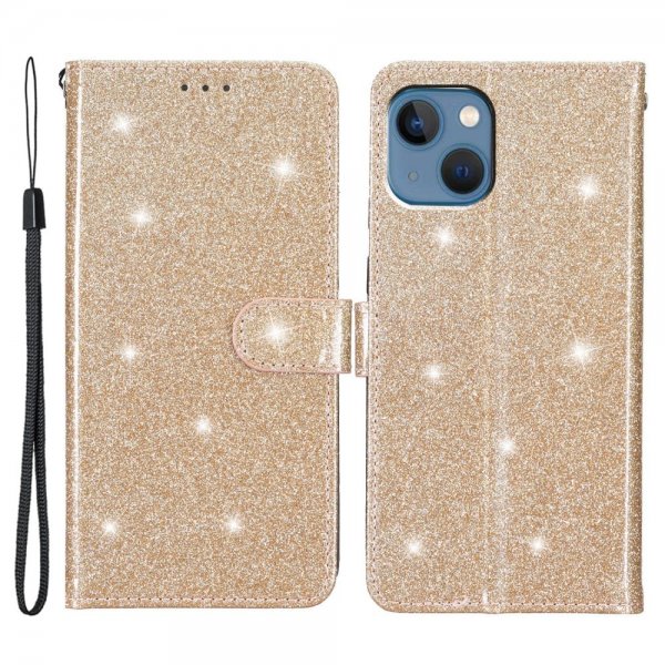 iPhone 15 Plus Suojakuori Glitter Kulta