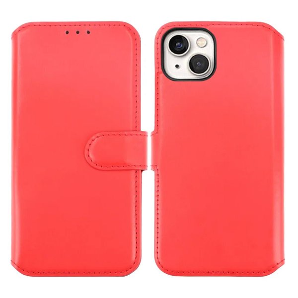 Rvelon iPhone 15 Plus Aidot Nahkakuoret Punainen