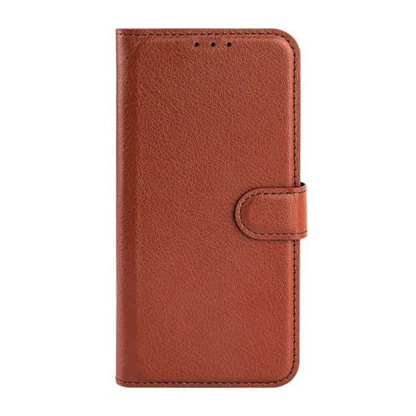 iPhone 15 Plus Suojakotelo Jalustalla Ruskea