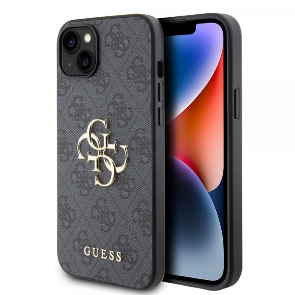 Guess iPhone 15 Plus Kuori 4G Logo Harmaa
