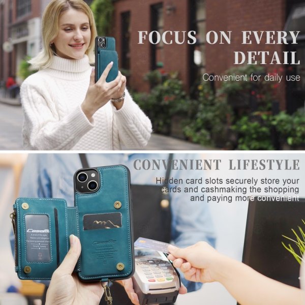 CaseMe iPhone 15 Plus Suojakuori C20-sarja Petrol