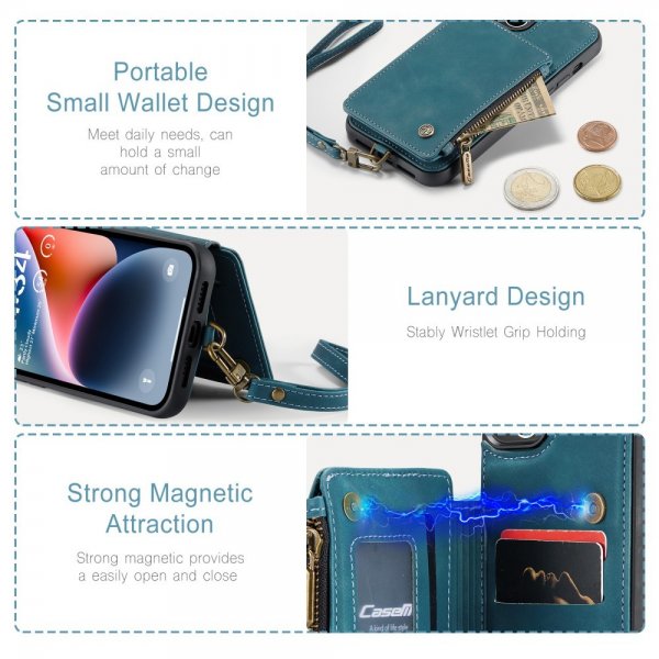 CaseMe iPhone 15 Plus Suojakuori C20-sarja Petrol