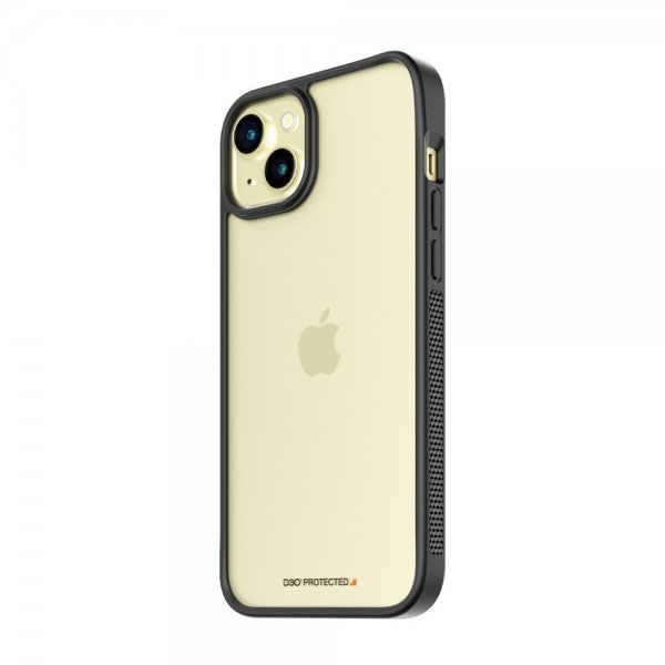 PanzerGlass iPhone 15 Plus -suojakuori ClearCase D3O, musta