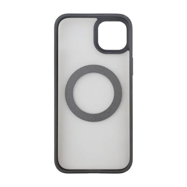 Rvelon iPhone 15 Plus -suojakuori pyörivällä MagSafe-jalustalla, musta