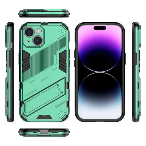 iPhone 15 Plus Jalustallinen Kuori Vihreä
