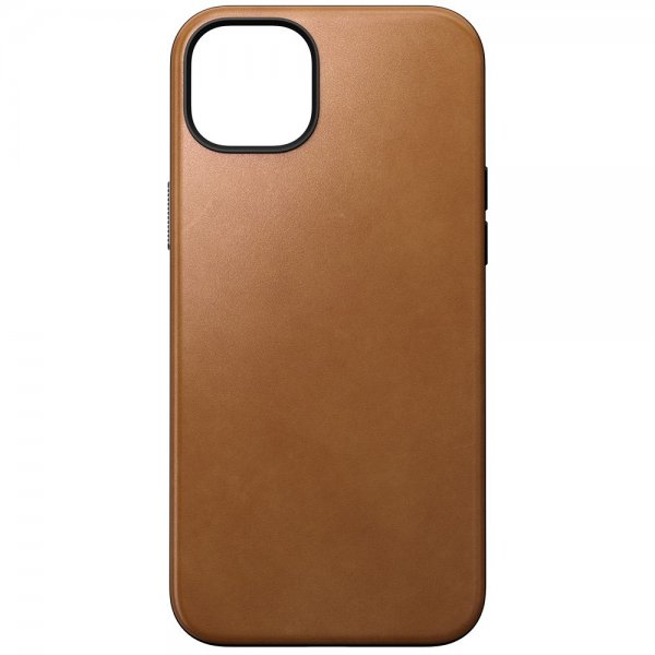 Nomad iPhone 15 Plus -kuori, Modern Leather Case, English Tan