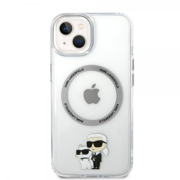 Karl Lagerfeld iPhone 15 Plus Suojakuori NFT Karl & Choupette Läpinäkyvä