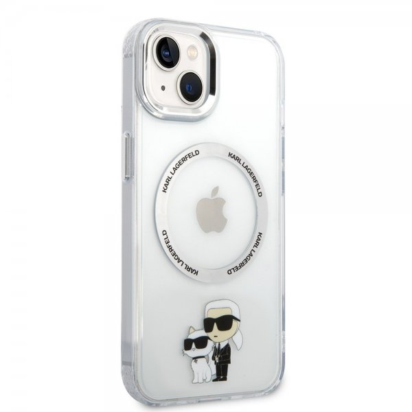 Karl Lagerfeld iPhone 15 Plus Suojakuori NFT Karl & Choupette Läpinäkyvä