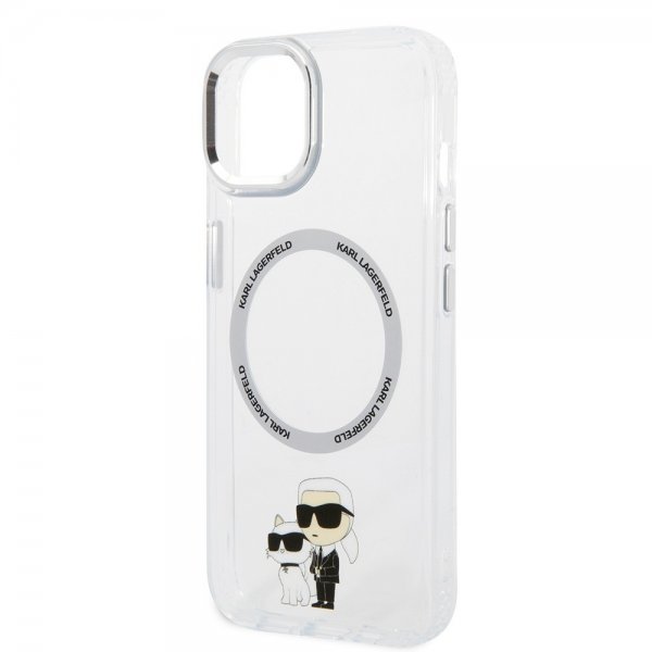 Karl Lagerfeld iPhone 15 Plus Suojakuori NFT Karl & Choupette Läpinäkyvä