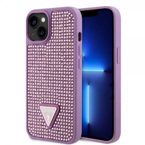 Guess iPhone 15 Plus Suojakuori Rhinestone Lila