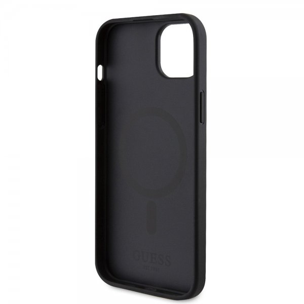 Guess iPhone 15 Plus Suojakuori Saffiano MagSafe Musta