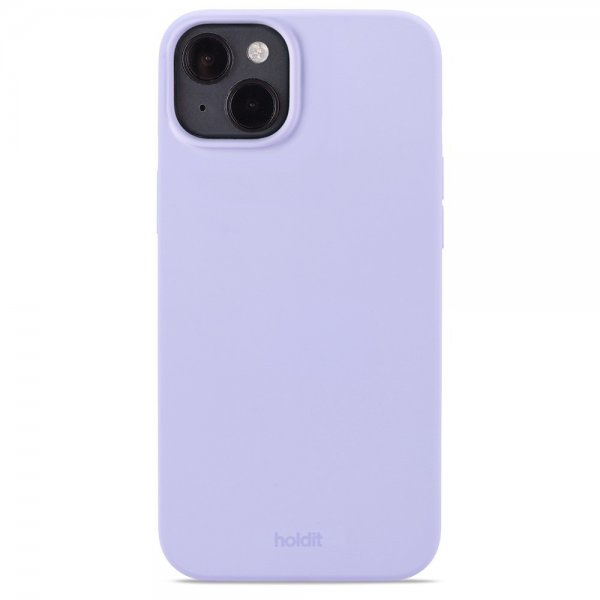 holdit iPhone 15 Plus -silikonikuori, laventeli