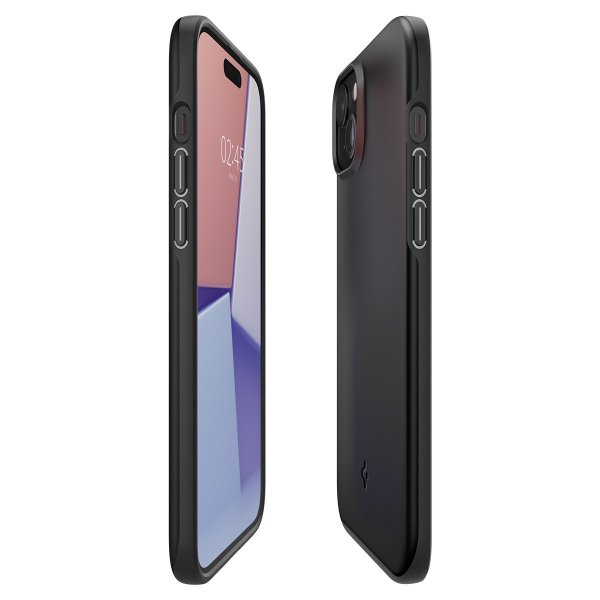 Spigen iPhone 15 Plus Suojakuori Thin Fit Musta