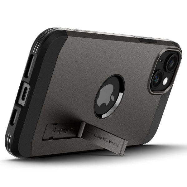 Spigen iPhone 15 Plus Suojakuori Tough Armor MagFit Gunmetal