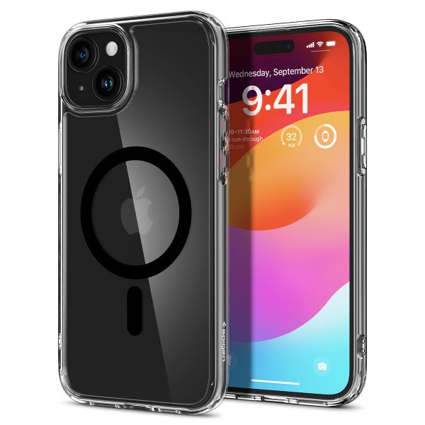 Spigen iPhone 15 Plus Suojakuori Ultra Hybrid MagFit Musta